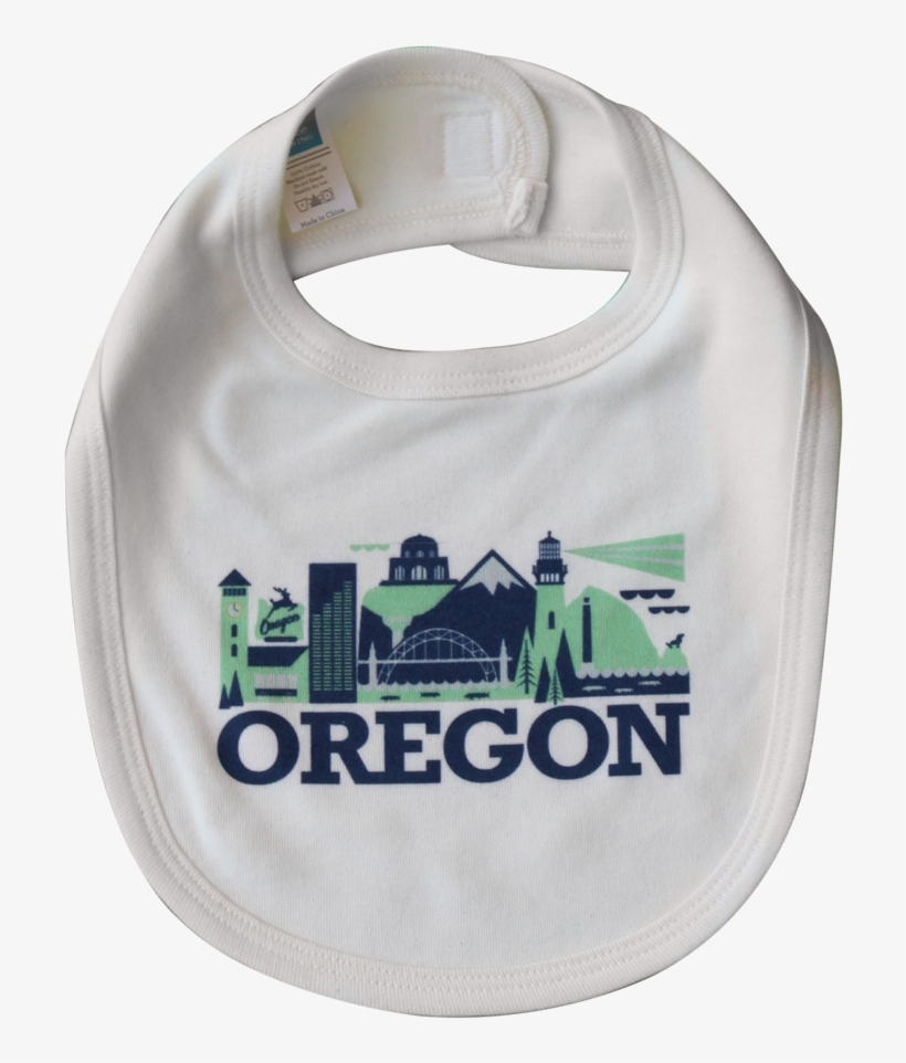Cityscape Oregon Baby Bib - Child, transparent png download
