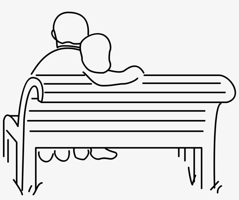 This Free Icons Png Design Of Lovers On A Bench, transparent png download