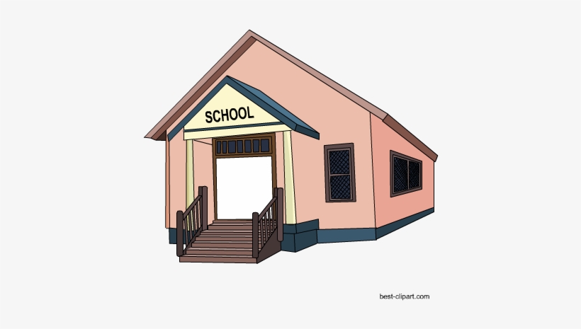 Free School Building Clip Art - School, transparent png download