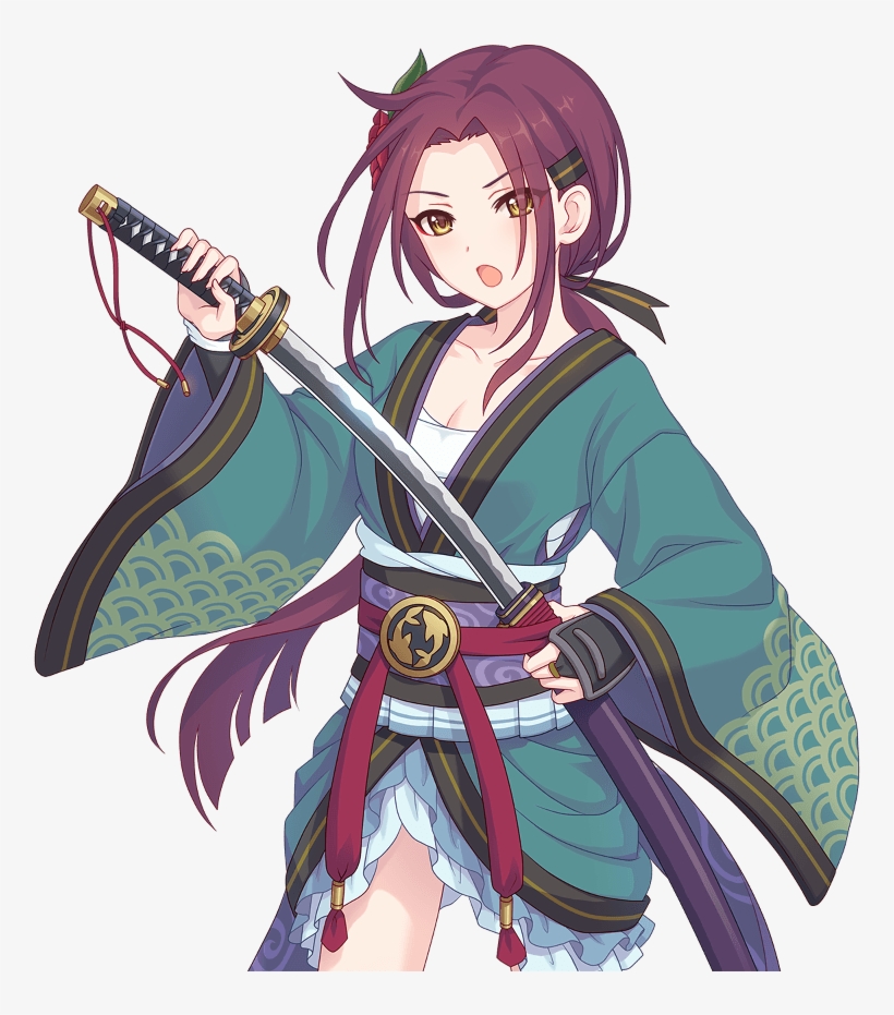 Cool Human Katana Tachiarai Ruka Rare Gacha014 0 Anger - Princess Connect Ruka, transparent png download