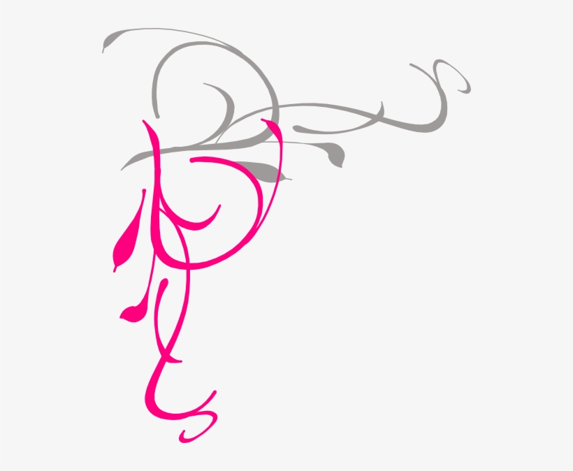 Small - Flower Swirl Corner Png, transparent png download