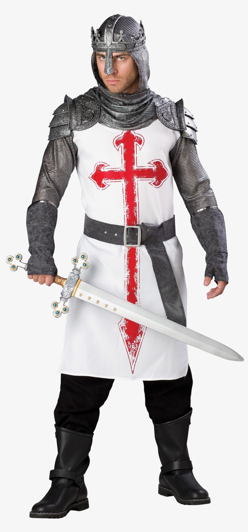 Knight Png Background Image - Men's Crusader Knight Costume, transparent png download