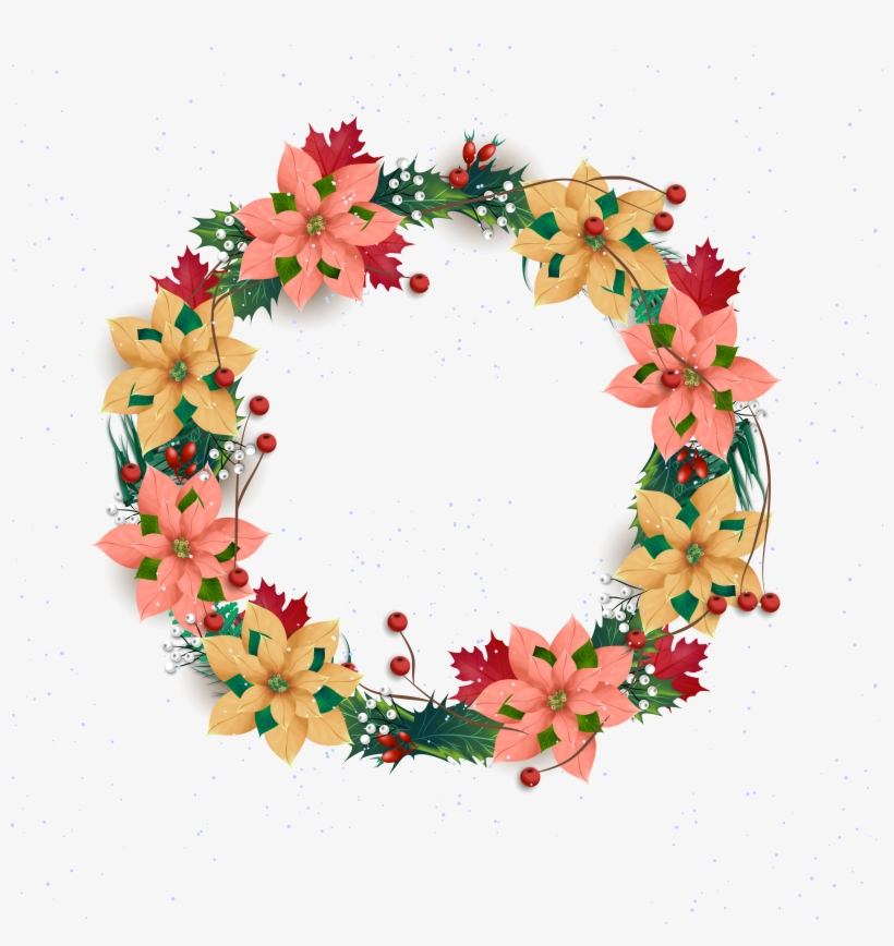 Png Free Stock Wreath Christmas Flower Transprent Png - Wreath, transparent png download