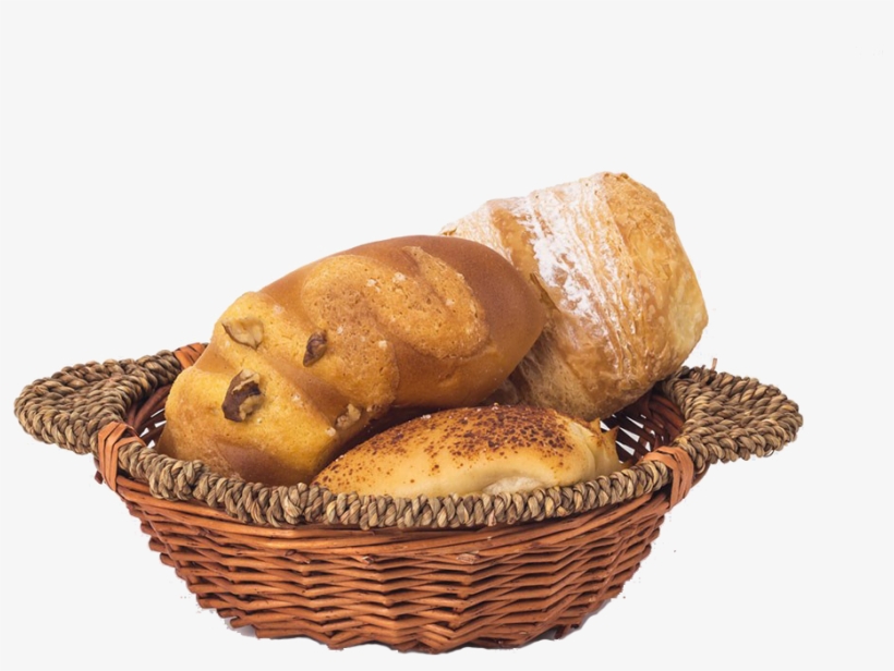 Croissant Basket Of Bread Breakfast Pain Au Chocolat - Basket Of Bread, transparent png download