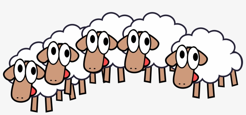 Who Wants Five-year Old Sheep Bah - Group Of Sheep Cartoon, transparent png download