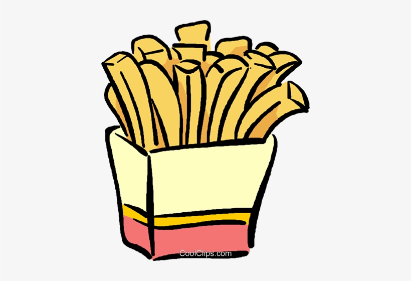 Box Of French Fries Royalty Free Vector Clip Art Illustration - Clipart Patatine Fritte, transparent png download