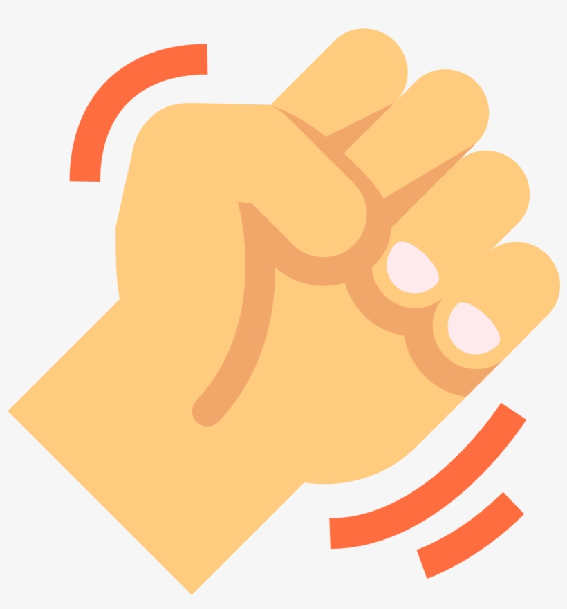 This Icon Shows An Outline Of A Fist Up To The Wrist - Angry Fist Png, transparent png download