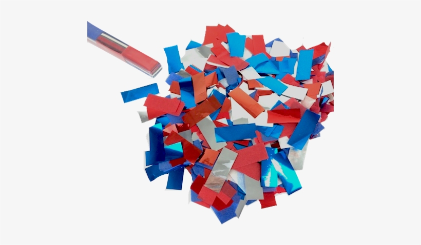 Times Square Confetti & Kabuki Confetti Red White Blue - Blue, transparent png download