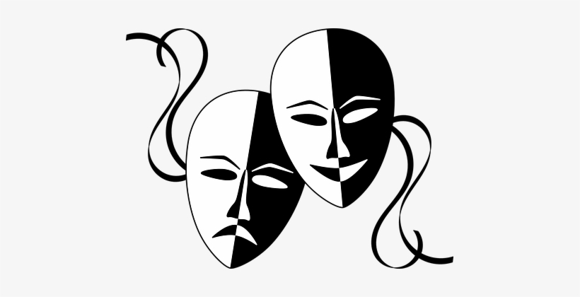 Masks Masquerade Masque Faces Theater Thea - Theatre Masks, transparent png download