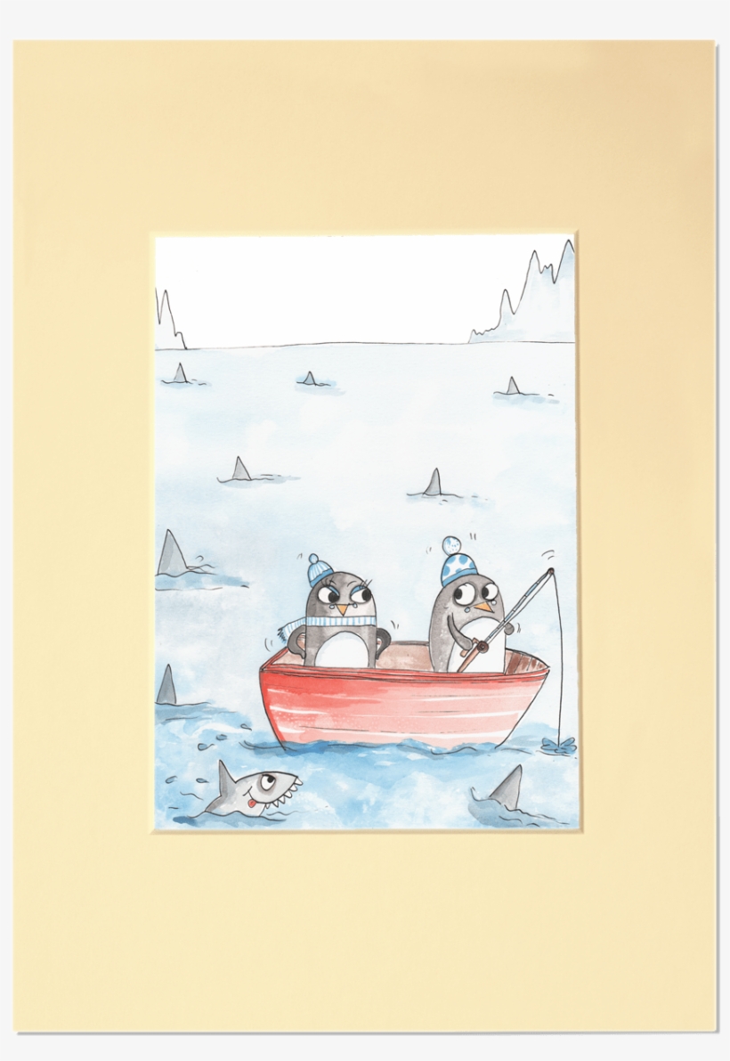 A Couple Of Penguins Mount - Canoe, transparent png download