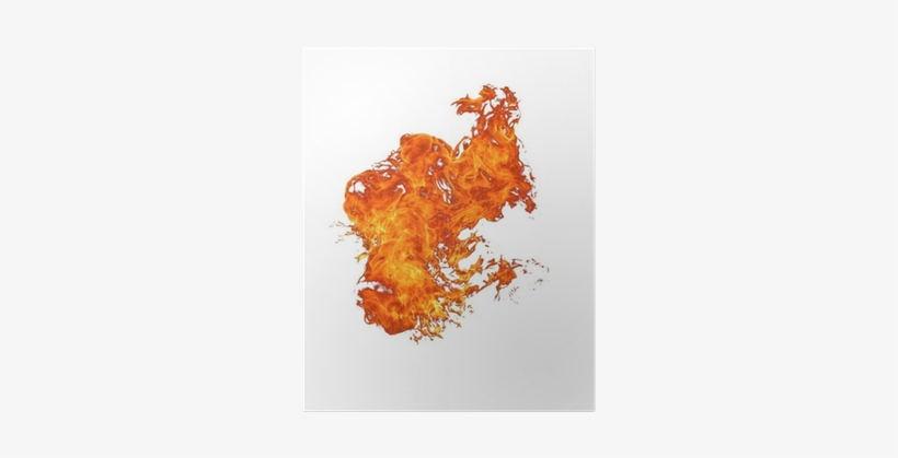 Big Fire Isolated On White Background Poster • Pixers® - Fire, transparent png download