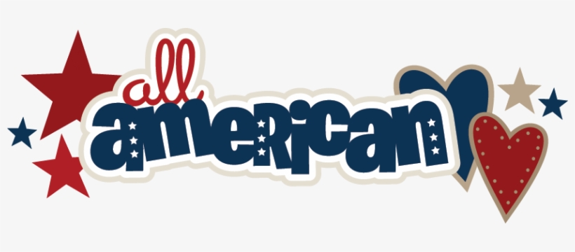 All American Svg Scrapbook Title 4th Of July Svg Scrapbook - All American 4th Of July, transparent png download