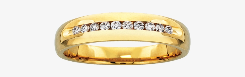 Gold - Previously Owned Band 1/4 Ct Tw Diamonds 14k Yellow, transparent png download