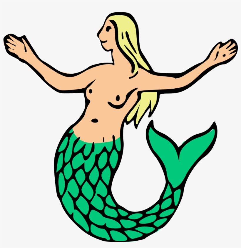 Open - Mermaid Heraldry Png, transparent png download