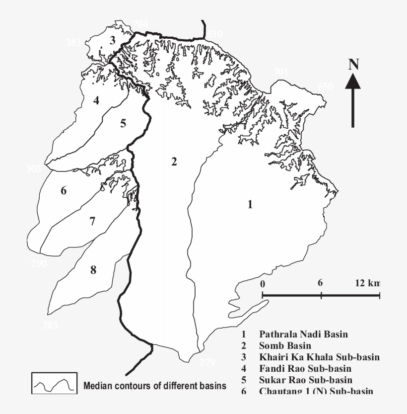 Position Of Median Contour In Different Basins - Subbasin, transparent png download