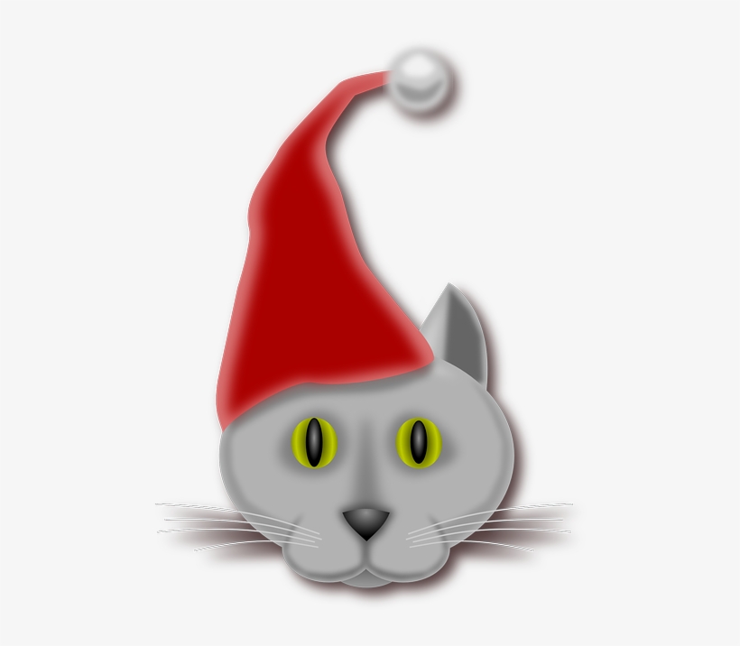 Cat, Christmas, Elf, Santa, Xmas, Santa's Hat - Christmas Day, transparent png download