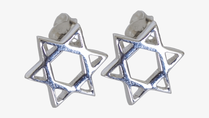 Star Of David Earrings In Sterling Silver - Earrings, transparent png download