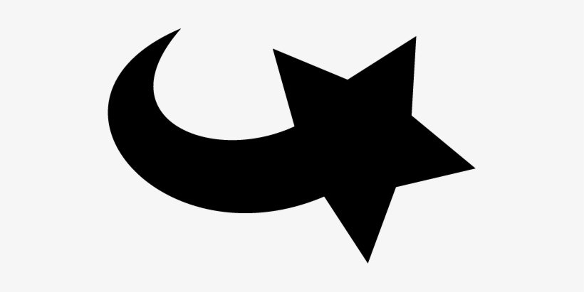 Shooting Star Outline - Shooting Star Logo Black And White, transparent png download
