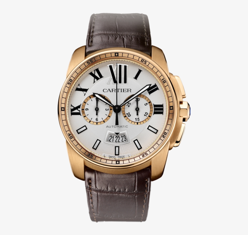 Watches Png Image - Calibre De Cartier Chronograph, transparent png download