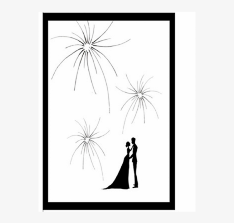Fingerprint Canvas Wedding Fingerprint Fireworks , - 35 X 50cm Wedding Guest Book Canvas Painting Fingerprint, transparent png download
