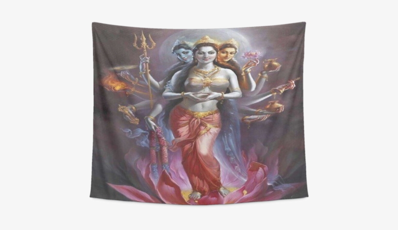 Hindu Divine Feminine Goddess Trilogy Lakshmi Durga - Goddess, transparent png download
