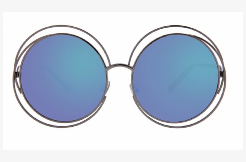 Óculos Redondo Png - Fashion Round Sunglasses Women Steampunk Big Frame, transparent png download