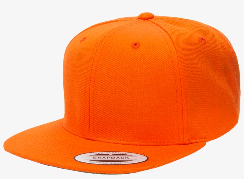 Picture Of 6089m Premium Classic Snapback - Blank Orange Snapback Front, transparent png download