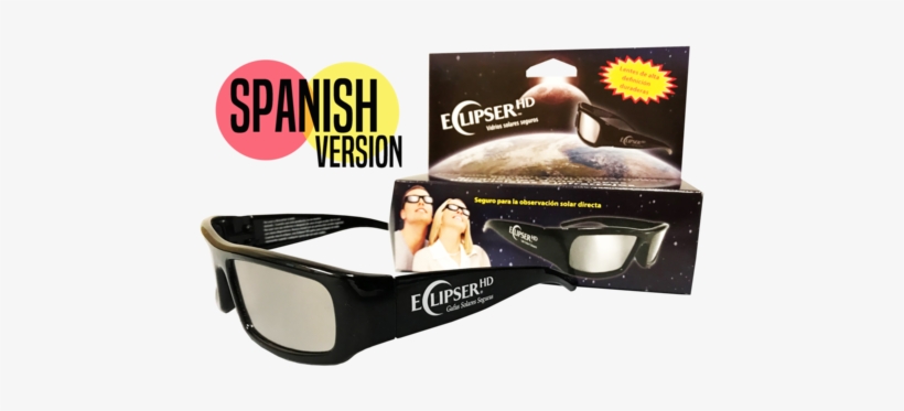 Óculos De Plástico Eclipse - Eclipser Hd Black Plastic Solar Eclipe Glasses, transparent png download