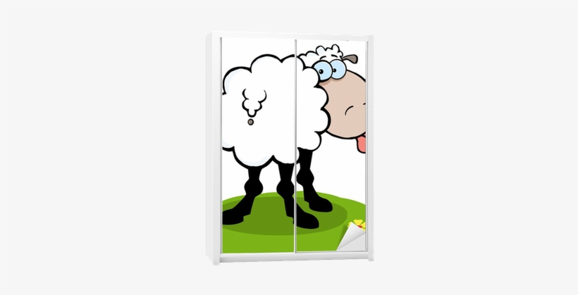 Cartoon Sheep Sticking Out His Tongue Wardrobe Sticker - Sixth Sheik's Sixth Sheep's Sick, transparent png download