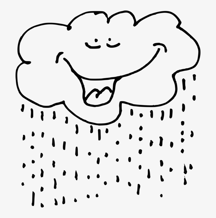 All Photo Png Clipart - Rainy Cartoon Black And White, transparent png download
