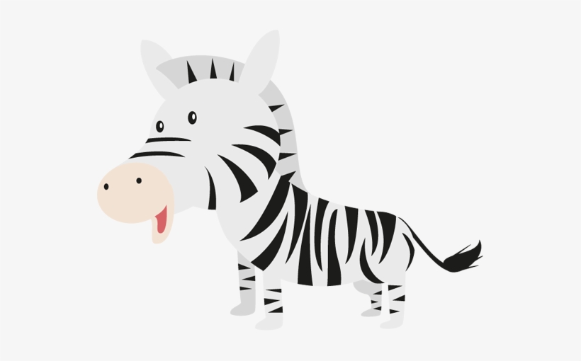 A Happy Zebra Cartoon - Happy Animal Cartoon Png, transparent png download