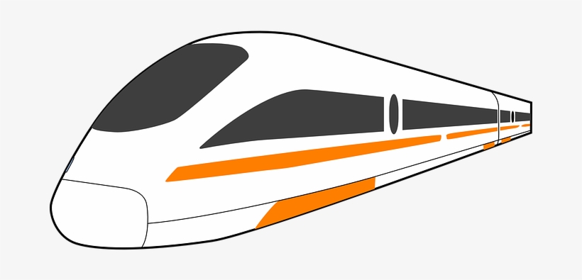 High Speed Train Train High Speed Rail Fas - Train Clip Art, transparent png download