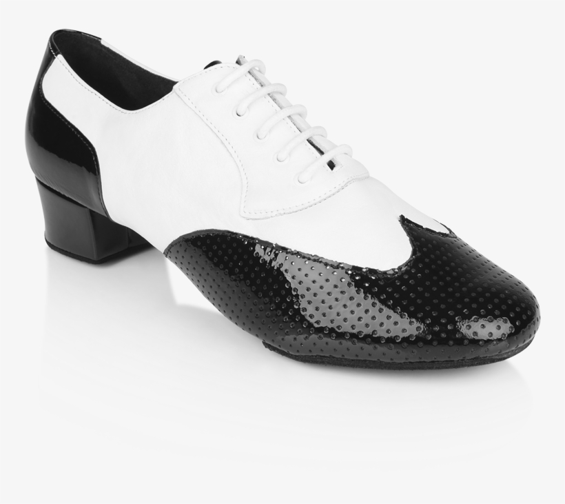Picture Of 318 Adolfo Black Patent & White Leather - Shoe Transparent