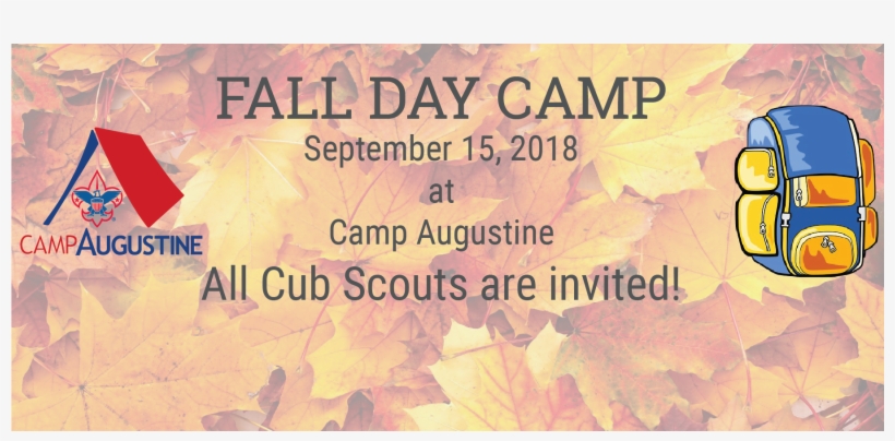 Fall Day Camp At Camp Augustine - Boy Scouts Of America, transparent png download