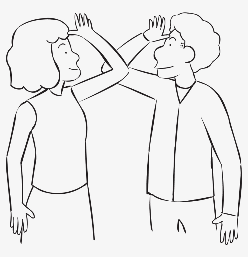 Back Two People Touching Elbows As Part Of Fun Large - Touching Elbows, transparent png download