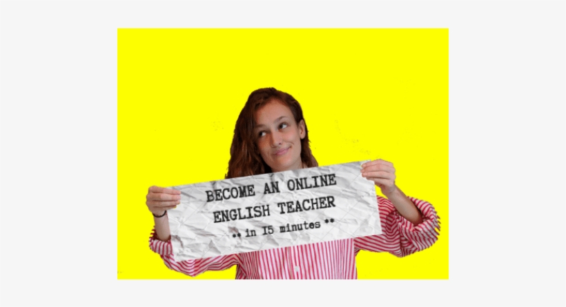 Become An Online English Teacher - Poster, transparent png download