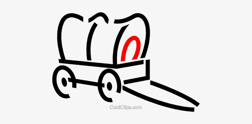 Covered Wagons Royalty Free Vector Clip Art Illustration - Clip Art, transparent png download