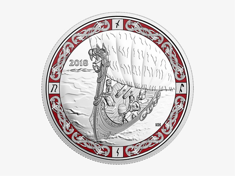Pure Silver Coloured Coin - Vikings, transparent png download