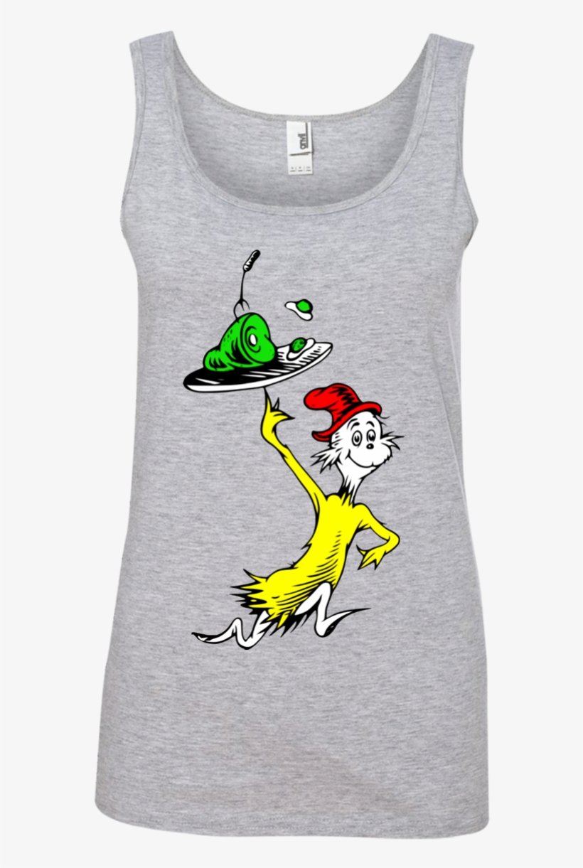 Seuss Green Egg And Ham T Shirt Hoodie Sweater - Flying Bird Floral Ornament Decoration Women's Tank, transparent png download