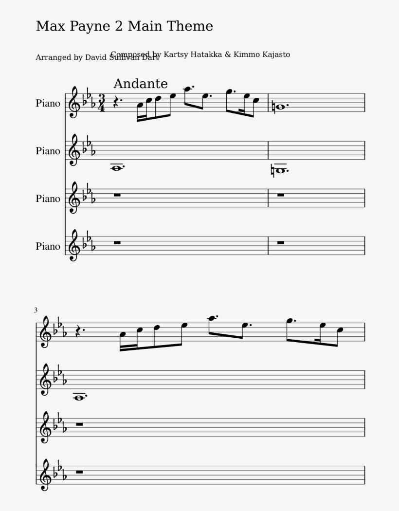 Composed By Kartsy Hatakka & Kimmo Kajasto Sheet Music - Party, transparent png download