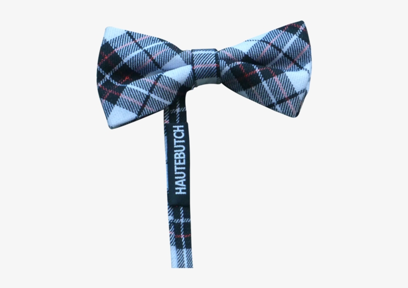 Hautebutch Gray White And Russet Striped Bow Tie - Tartan, transparent png download