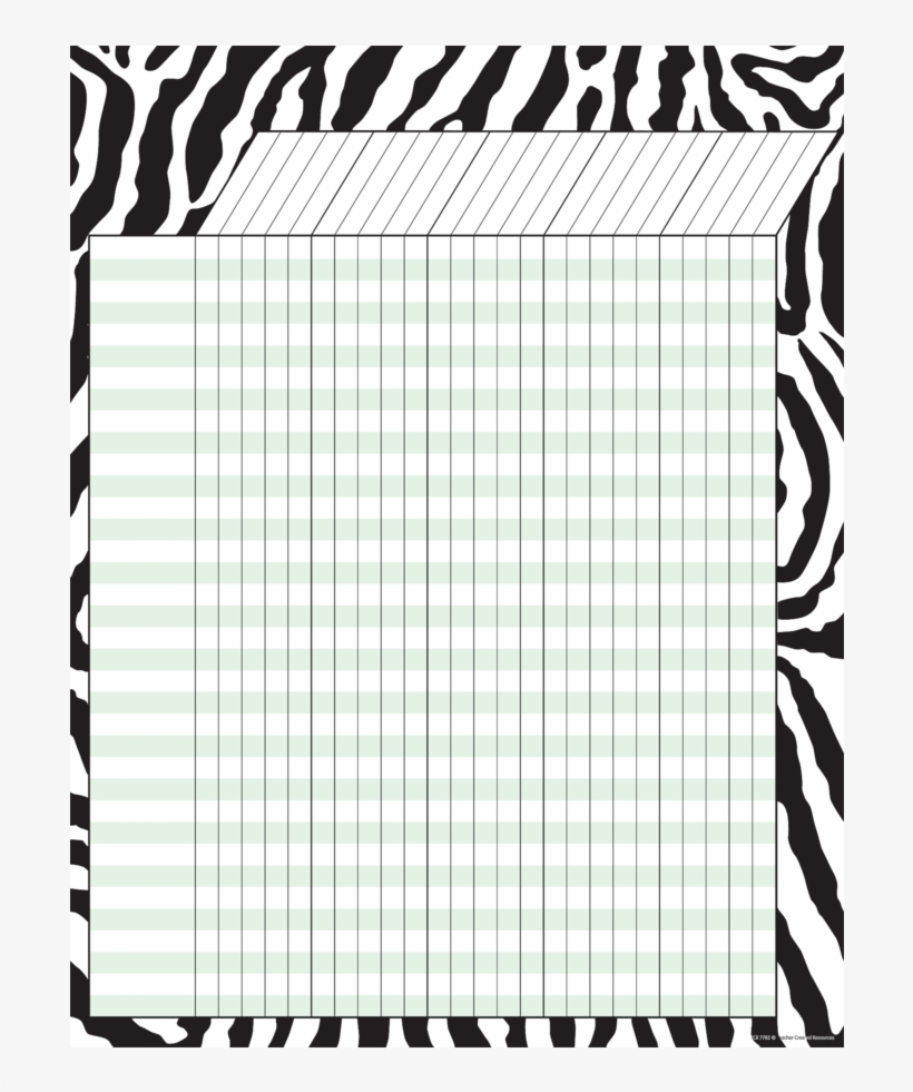 Tcr7782 Zebra Incentive Chart Image - Teacher Created Resources Zebra Incentive Chart, transparent png download
