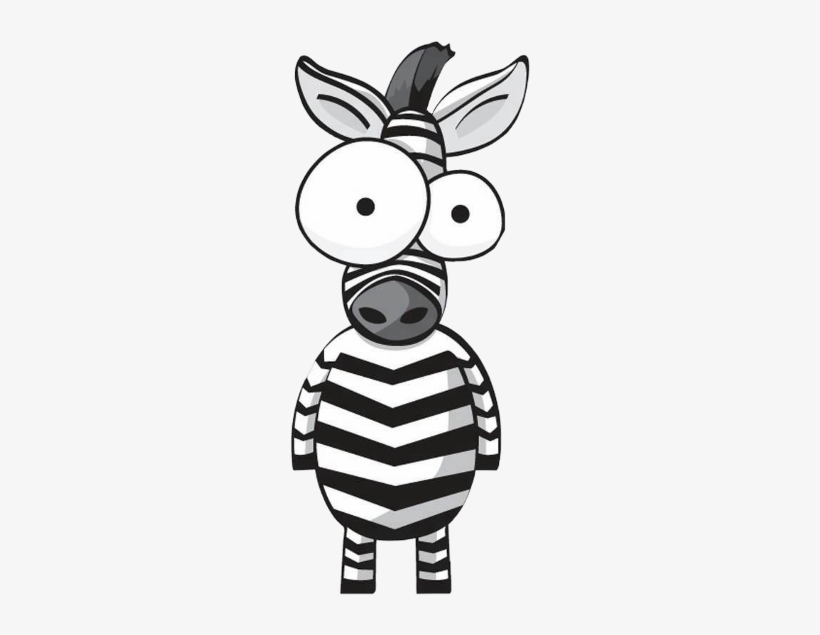 Zebra Blackandwhite - Cartoon Zebras With Big Eyes, transparent png download