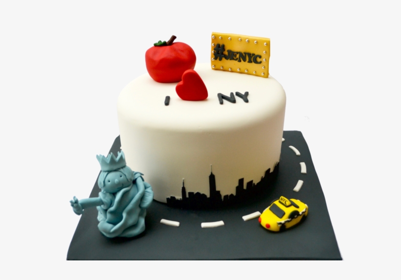 I Love New York Cake I Love Nyc With Edible Statue - New York City, transparent png download