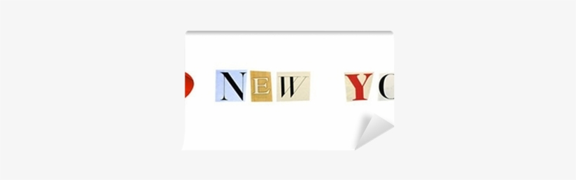 I Love New York Formed With Magazine Letters Wall Mural - Portable Network Graphics, transparent png download