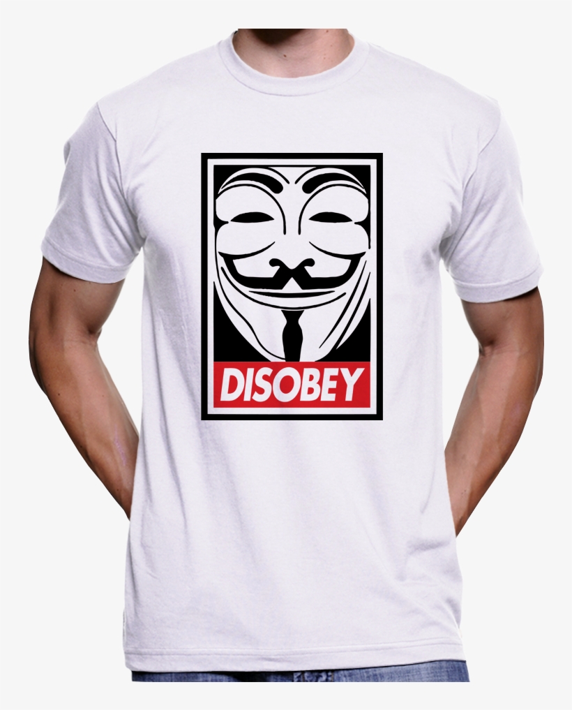 Guy Fawkes Mask Disobey T-shirt / Hoodie - T Shirt Assassin's Creed Odyssey, transparent png download