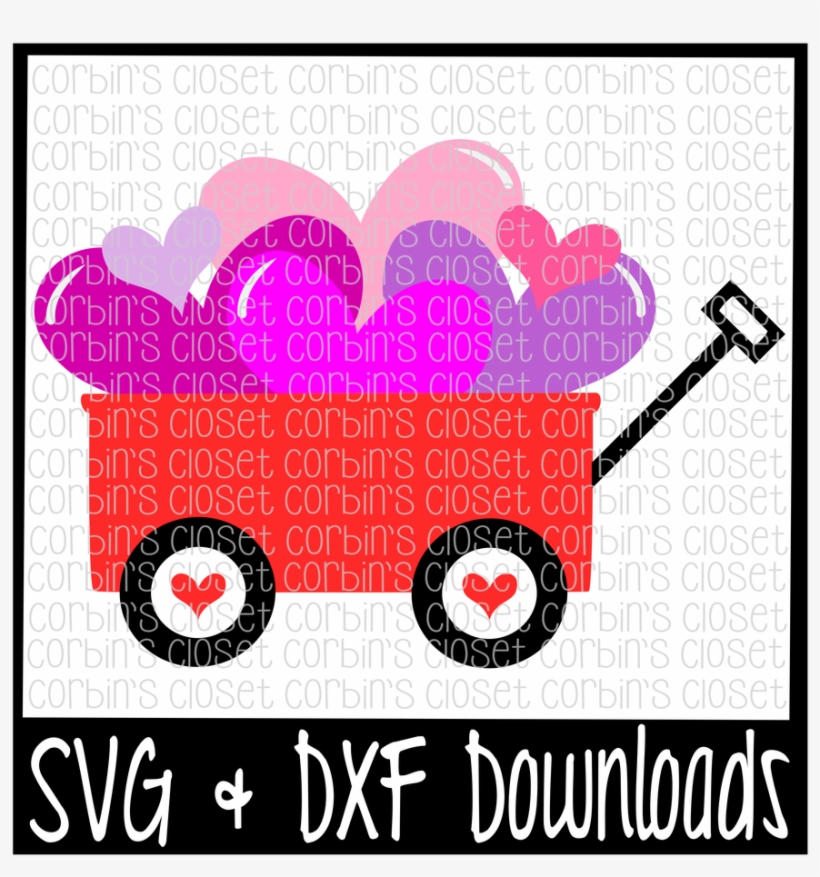 Wagon * Red Wagon * Hearts * Valentine * Valentine's - Little Brother Biggest Fan Football Svg, transparent png download