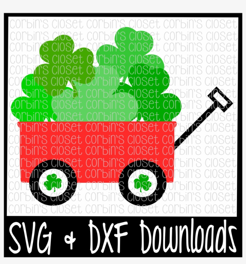 Wagon * Red Wagon * Clover * Lucky * St - Little Brother Biggest Fan Football Svg, transparent png download