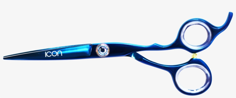 Icon 6" Blue Titanium Coated Hair Cutting Shears Scissors - Scissors, transparent png download