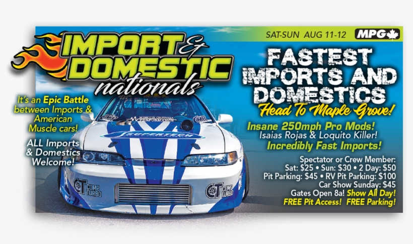 Imports & Domestic Nationals - Maple Grove Raceway, transparent png download